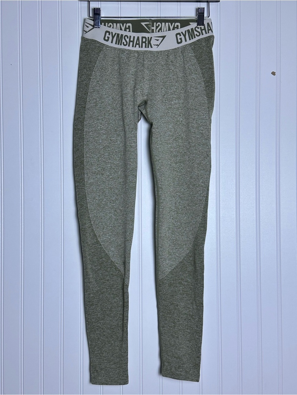 Gymshark Olive Heather Seamless Leggings Sporty Gym Training Workout Medium